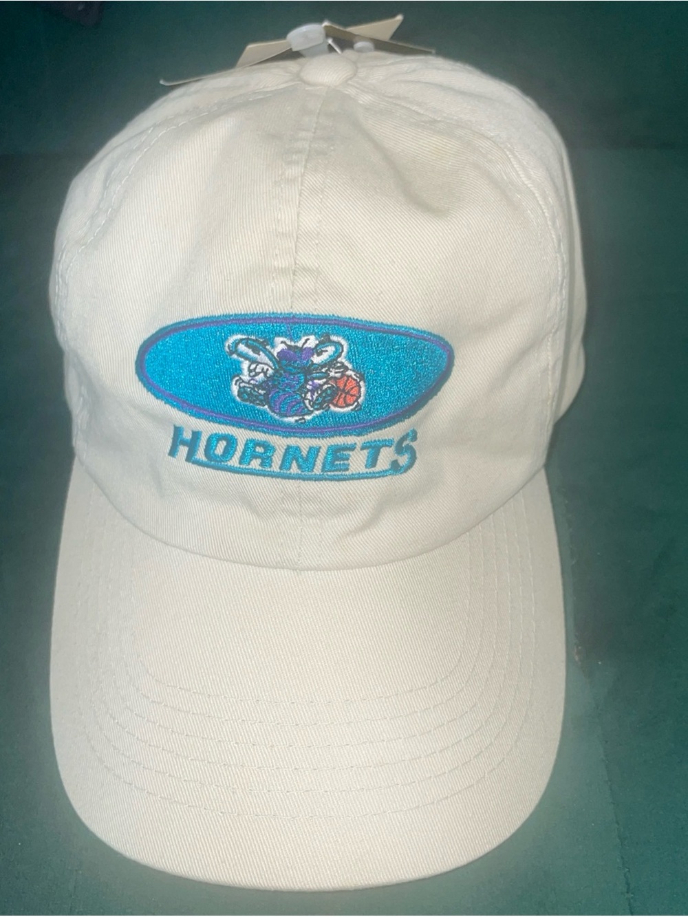 Vintage Charlotte Hornets adjustable strapback hat by The Cap. Official NBA RARE